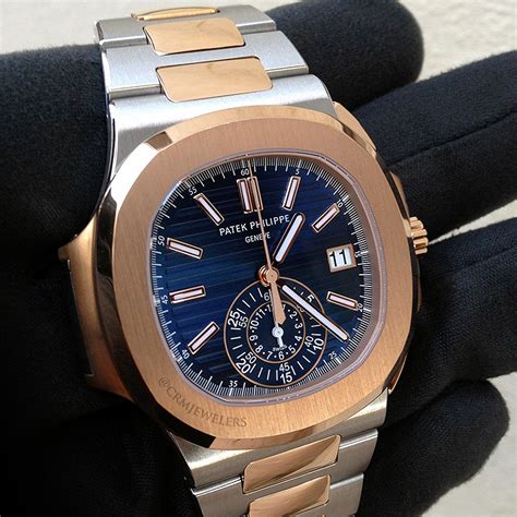 patek philippe nautilus two-tone blue price|Patek Philippe Nautilus original.